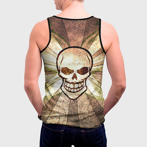 Мужская майка без рукавов Vanguard skull Sun / 3D-Черный – фото 4
