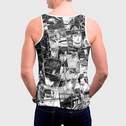 Мужская майка без рукавов Berserk pattern / 3D-Белый – фото 4