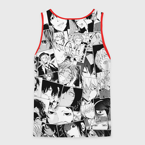 Мужская майка без рукавов Bungo Stray Dogs pattern / 3D-Красный – фото 2