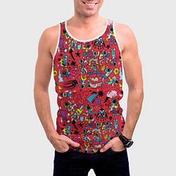 Майка-безрукавка мужская Много космоса, цвет: 3D-белый — фото 2