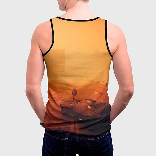 Мужская майка без рукавов Panam Cyberpunk2077 / 3D-Черный – фото 4