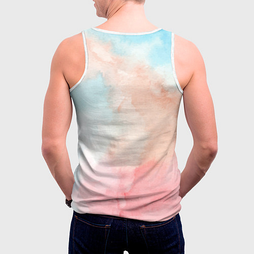 Мужская майка без рукавов Young musical / 3D-Белый – фото 4