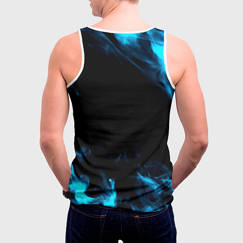 Мужская майка без рукавов Kamisato Ayato Камисато Аято / 3D-Белый – фото 4