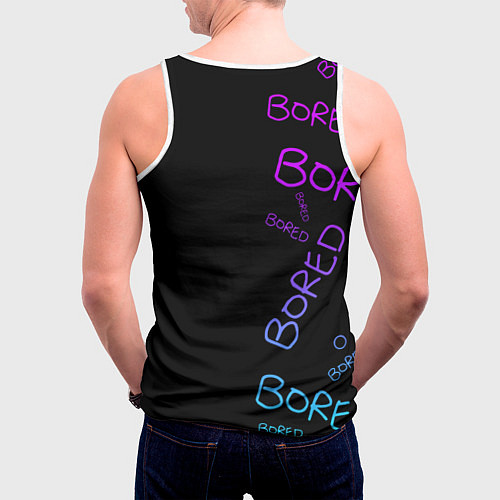 Мужская майка без рукавов Neon Bored Half pattern / 3D-Белый – фото 4