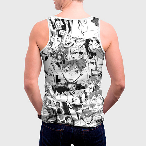 Мужская майка без рукавов Волейбол!! pattern / 3D-Белый – фото 4