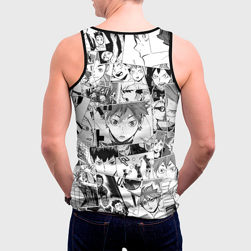 Мужская майка без рукавов Волейбол!! pattern / 3D-Черный – фото 4