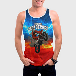 Майка-безрукавка мужская Extreme Motocross, цвет: 3D-белый — фото 2