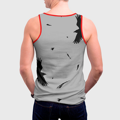 Мужская майка без рукавов Raven 2 / 3D-Красный – фото 4