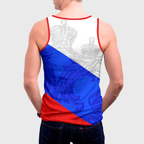 Мужская майка без рукавов 9 МАЯ ГЕРБ И ФЛАГ ДЕНЬ ПОБЕДЫ / 3D-Красный – фото 4