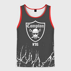 Майка-безрукавка мужская Compton Комптон, цвет: 3D-красный