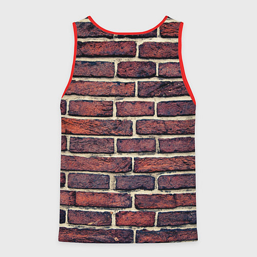 Мужская майка без рукавов Brick Wall / 3D-Красный – фото 2