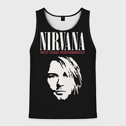 Майка-безрукавка мужская NIRVANA Kurt Cobain, цвет: 3D-черный