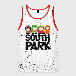 Майка-безрукавка мужская Южный парк мультфильм - персонажи South Park, цвет: 3D-красный