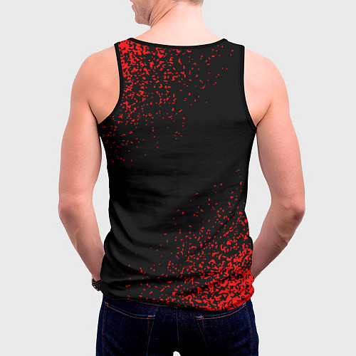 Мужская майка без рукавов Eat Sleep Free Fire Repeat Арт / 3D-Черный – фото 4