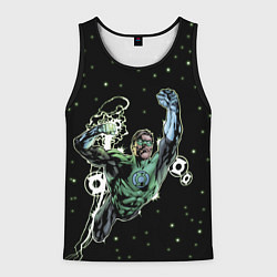 Майка-безрукавка мужская Космический защитник - Зеленый Фонарь, цвет: 3D-черный