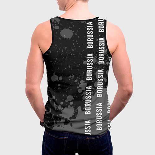 Мужская майка без рукавов BORUSSIA Брызги / 3D-Черный – фото 4