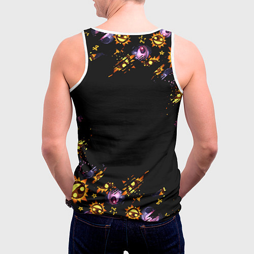 Мужская майка без рукавов Five Nights at Freddys: Security Breach Солнце пат / 3D-Белый – фото 4