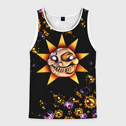Майка-безрукавка мужская Five Nights at Freddys: Security Breach Солнце пат, цвет: 3D-белый