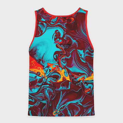 Мужская майка без рукавов Каляка-маляка / 3D-Красный – фото 2