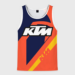 Майка-безрукавка мужская KTM VINTAGE SPORTWEAR, цвет: 3D-белый