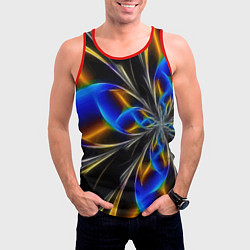 Майка-безрукавка мужская Neon vanguard pattern Fashion 2023, цвет: 3D-красный — фото 2