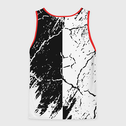 Мужская майка без рукавов The last of us 2 - ЧЁРНО БЕЛЫЙ / 3D-Красный – фото 2