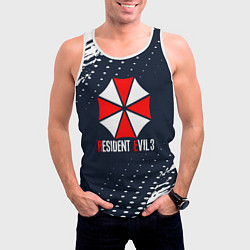 Майка-безрукавка мужская Umbrella Corporation Resident Evil Краски, цвет: 3D-белый — фото 2