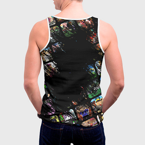 Мужская майка без рукавов ROBLOX СЮЖЕТЫ И ЛОГОТИП / 3D-Белый – фото 4