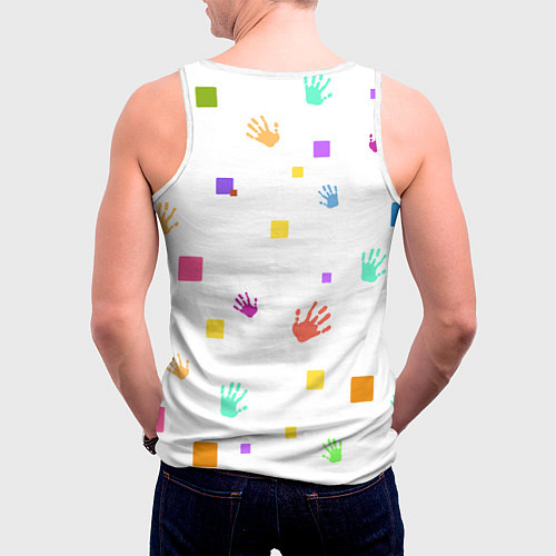 Мужская майка без рукавов Мама длинные ноги / 3D-Белый – фото 4