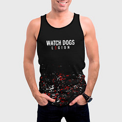 Майка-безрукавка мужская Watch Dogs 2 Брызги красок, цвет: 3D-черный — фото 2