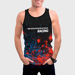 Майка-безрукавка мужская БМВ Racing - Краска, цвет: 3D-черный — фото 2