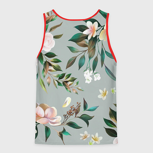 Мужская майка без рукавов Цветы Цветочный Букет / 3D-Красный – фото 2