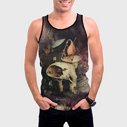 Майка-безрукавка мужская Иероним Босх Сад земных наслаждений Фрагмент Hiero, цвет: 3D-черный — фото 2