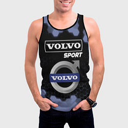Майка-безрукавка мужская VOLVO Sport Соты, цвет: 3D-черный — фото 2