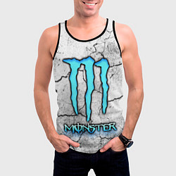 Майка-безрукавка мужская MONSTER WHITE БЕЛЫЙ МОНСТР, цвет: 3D-черный — фото 2