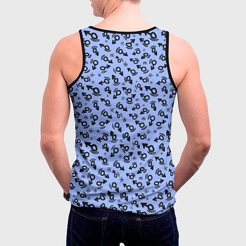 Мужская майка без рукавов Паттерн Марса / 3D-Черный – фото 4