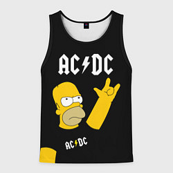 Мужская майка без рукавов AC DC ГОМЕР СИМПСОН SIMPSONS