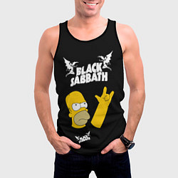 Майка-безрукавка мужская Black Sabbath Гомер Симпсон Simpsons, цвет: 3D-черный — фото 2