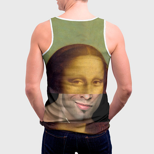 Мужская майка без рукавов Рикардо Лиза / 3D-Белый – фото 4