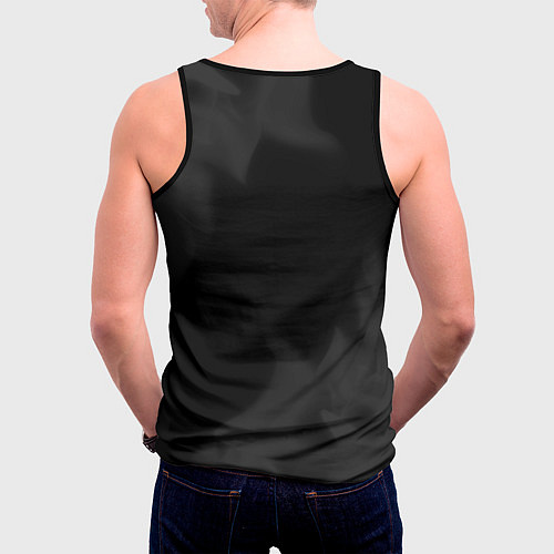 Мужская майка без рукавов Eat, Sleep, Minecraft, Repeat / 3D-Черный – фото 4