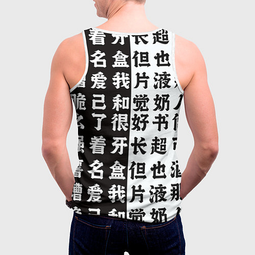 Мужская майка без рукавов Японские иероглифы Япония Tokyo / 3D-Белый – фото 4