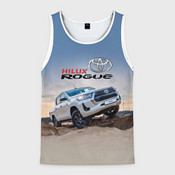 Майка-безрукавка мужская Toyota Hilux Rogue Off-road vehicle Тойота - прохо, цвет: 3D-белый