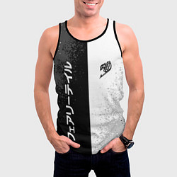 Майка-безрукавка мужская FAIRY TAIL BLACK AND WHITE LOGO, цвет: 3D-черный — фото 2