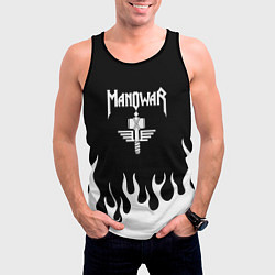 Майка-безрукавка мужская MANOWAR арт огонь, цвет: 3D-черный — фото 2