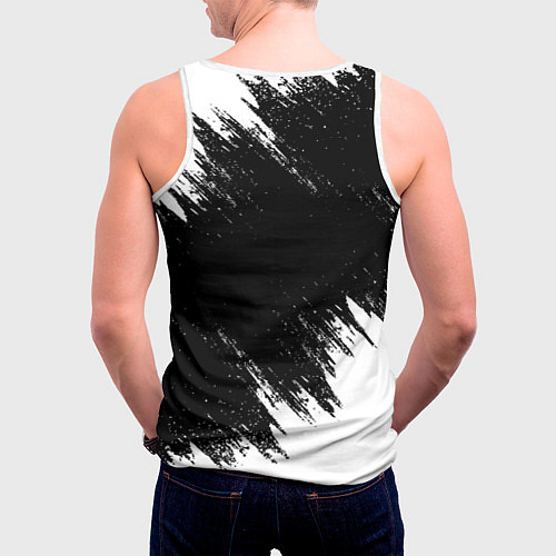 Мужская майка без рукавов Андрей ах*енный как ни крути / 3D-Белый – фото 4