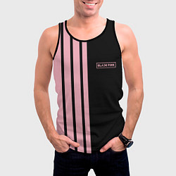 Майка-безрукавка мужская BLACKPINK HALF BLACK-PINK MINI LOGO, цвет: 3D-черный — фото 2