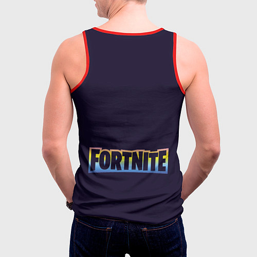 Мужская майка без рукавов Fortnite Durrrburger Skin / 3D-Красный – фото 4