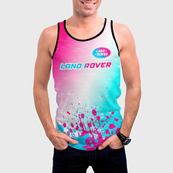 Майка-безрукавка мужская Land Rover Neon Gradient, цвет: 3D-черный — фото 2
