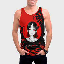 Майка-безрукавка мужская Love is war Госпожа Кагуя Синомия, цвет: 3D-красный — фото 2