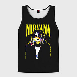 Майка-безрукавка мужская Рок - группа Nirvana, цвет: 3D-черный